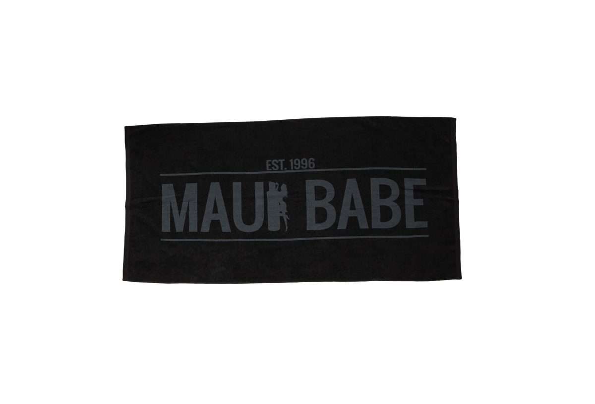 Black Classic Maui Babe Beach Towel